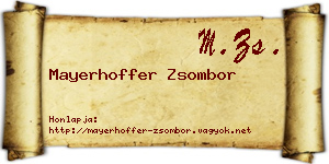 Mayerhoffer Zsombor névjegykártya
